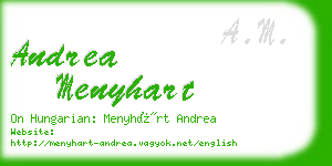 andrea menyhart business card